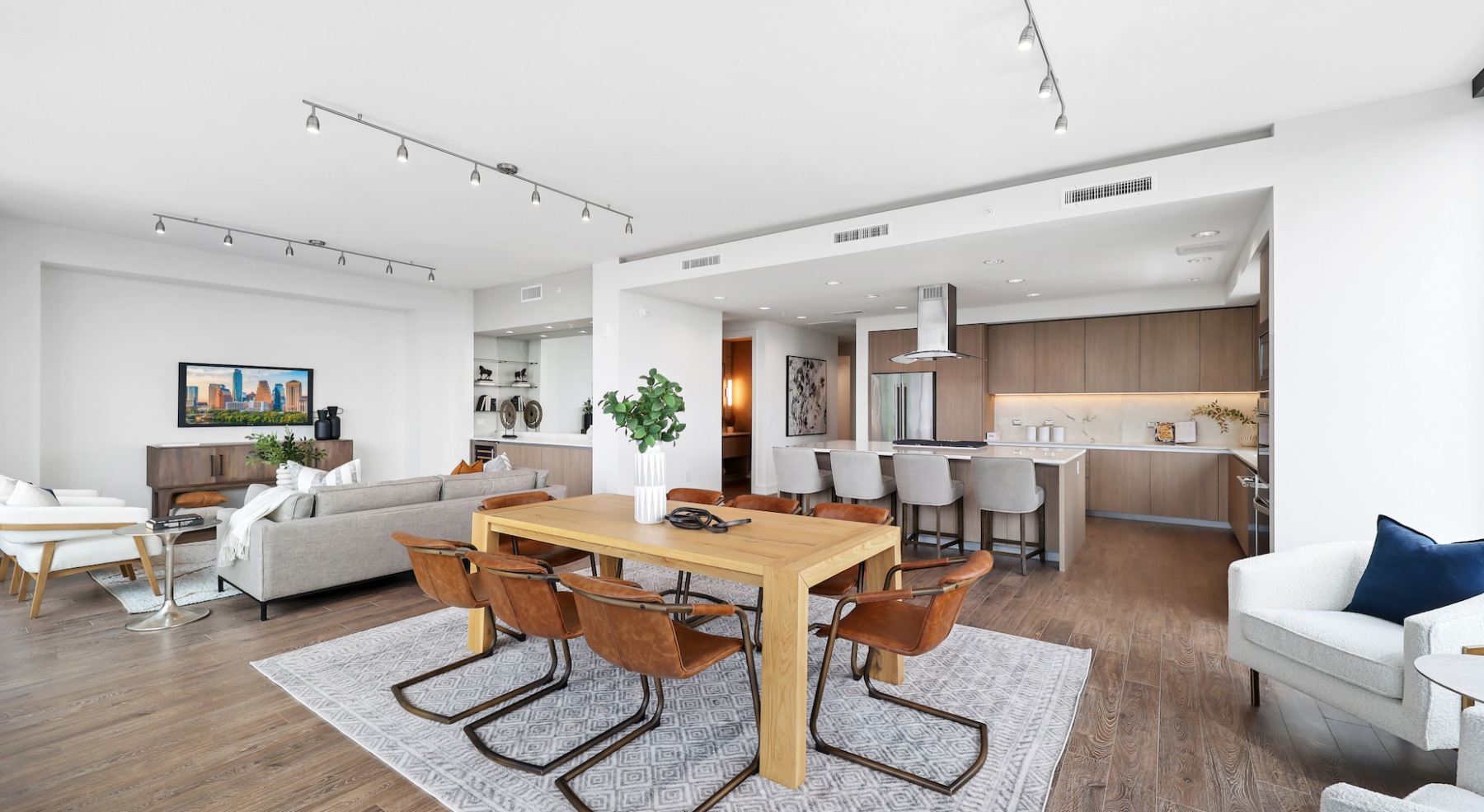 Open-concept floor plan